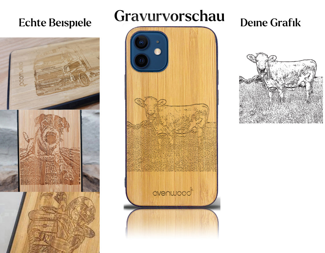 INDIVIDUELL iPhone 12 mini Bambus-Kunststoff